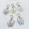 Elegant Butterfly Shaped Keychain Colorful Key Charm Transparent Butterfly Keyring Handbag Decoration for Women Girl
