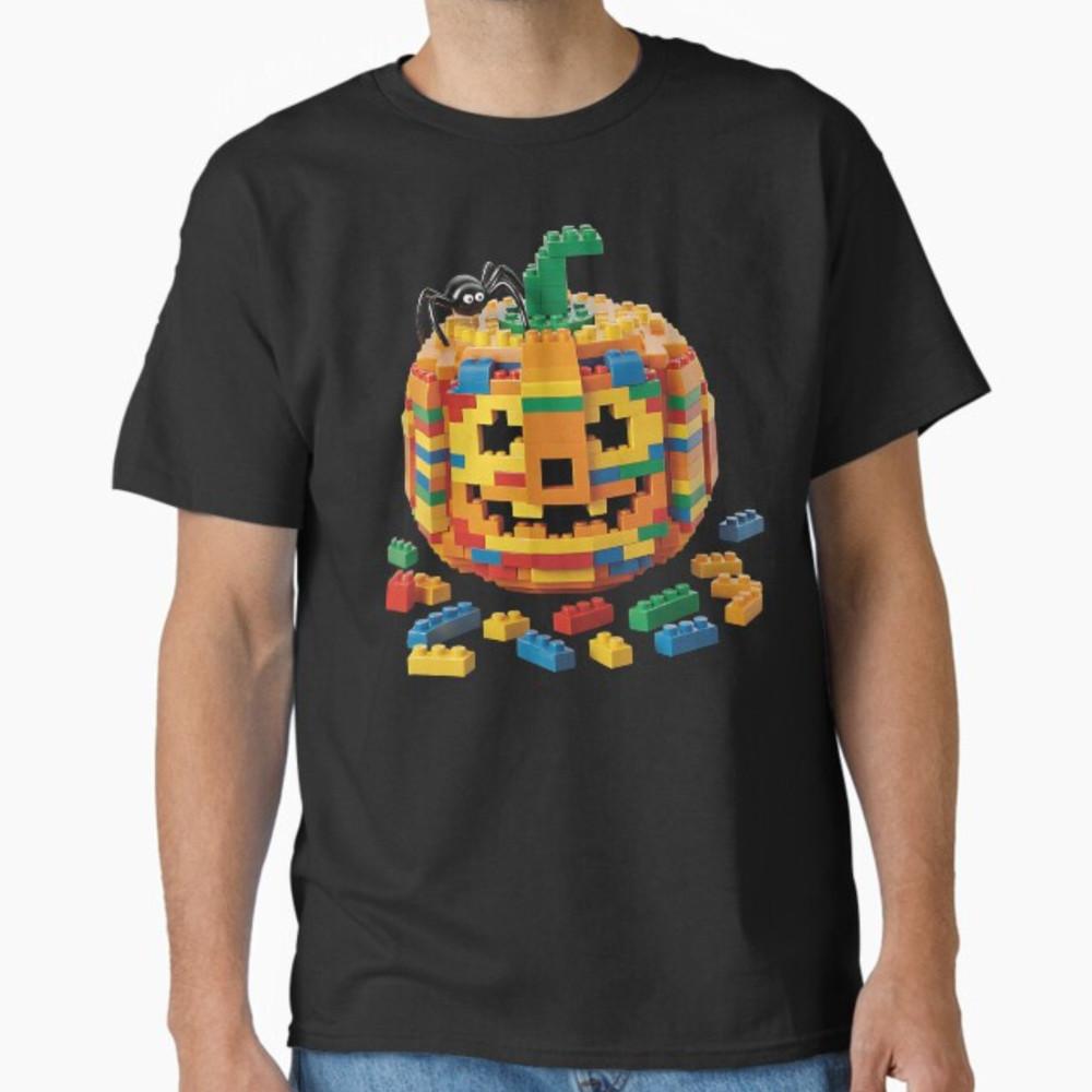 

Хелловін Майстер-будівельник Гарбуз Дитячі Будівельні Блоки Цеглинки Футболка Унісекс Футболка M