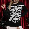 Gothic Sweater Pullover  Female Y2K Printed Top Fall Halloween Pullover Sweater Dark Subculture Skull Loose Long-sleeved Sweater for Women