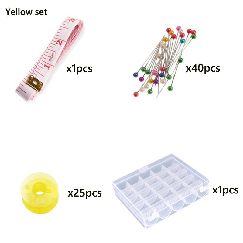 Leere Spulen Nähmaschinenspulen Klarsichtplastik-/Metallspulen und Aufbewahrungsbox Nähmaschinenzubehör Werkzeuge