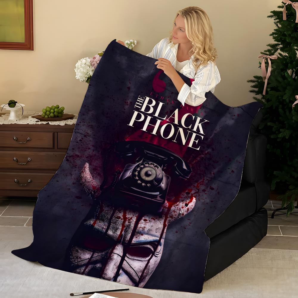 Movie T-The B-Black P-Phone Throw Flannel Blanket, Soft Warm, Durable & Washable Cute Cool
