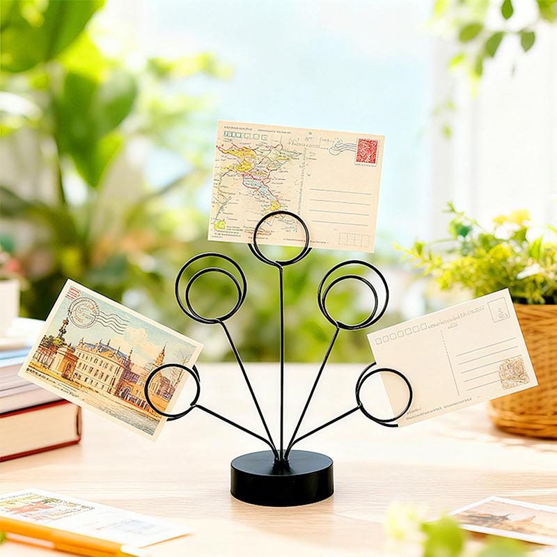 Creative Note Clips Business Card Holder Po Stand Desk Organizer Household Decor Office Decoration Supplies Valentine Party