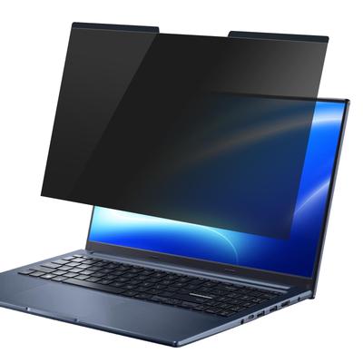 15.6-inch 16:9 Magnetic Privacy Screen Protector for Laptops, PCs, Blocks Blue Light, Anti-Reflections, Easy To Install and Remove