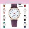 Montre à Quartz Tendance Décontractée Veilleuse Pour Femmes Design Minimaliste Bracelet en Cuir Mat Montre à Quartz Pour Dames