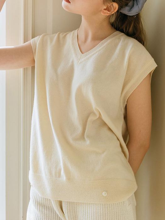 Tinnit Premium Wool Knit Vest_Ivory Ivory/Free