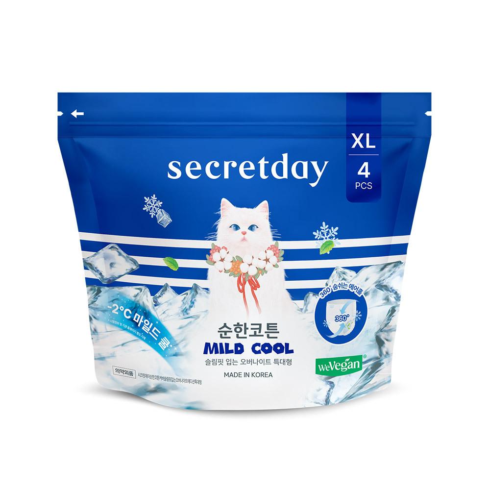 

Secret Day Mild Cotton Slim Fit Мягкие Охлаждающие Гигиенические Прокладки (Выберите 1 из 4 размеров: Средний/Большой/Ночной) Mild Cooling Overnight Wear Extra Large 4P