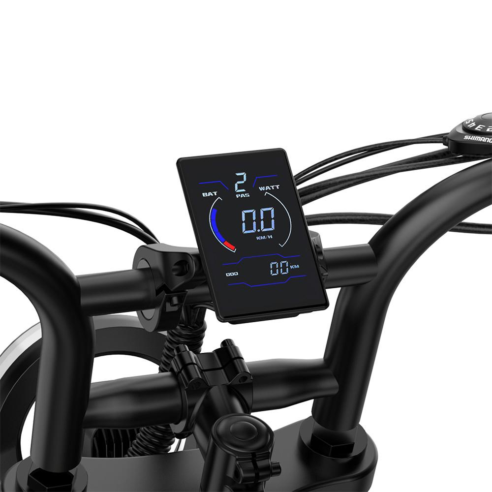 Urlife T2 Electric Bicycle 20" Fat Tire 500W Motor All Terrain Adult Electric Bike 7 Speed Dual Disc Brakes Max Load 120Kg