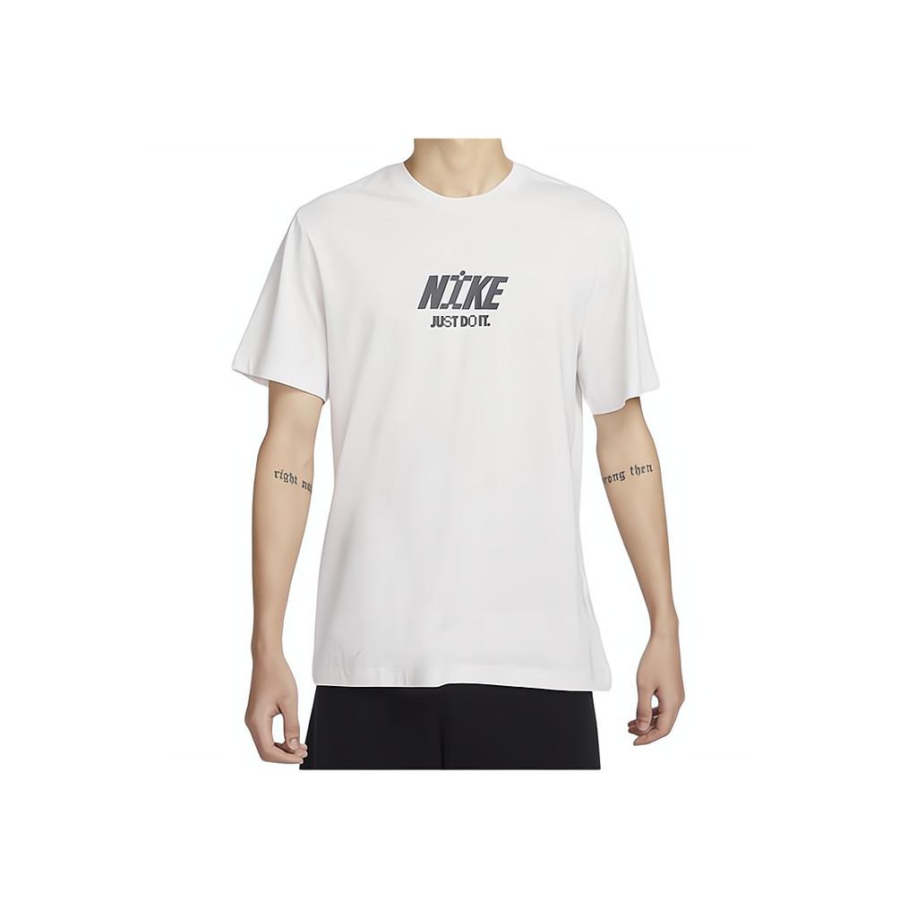 Nike Round Neck Pullover Comfortable Short Sleeve Breathable T-Shirt Men Tops White FV3766-094