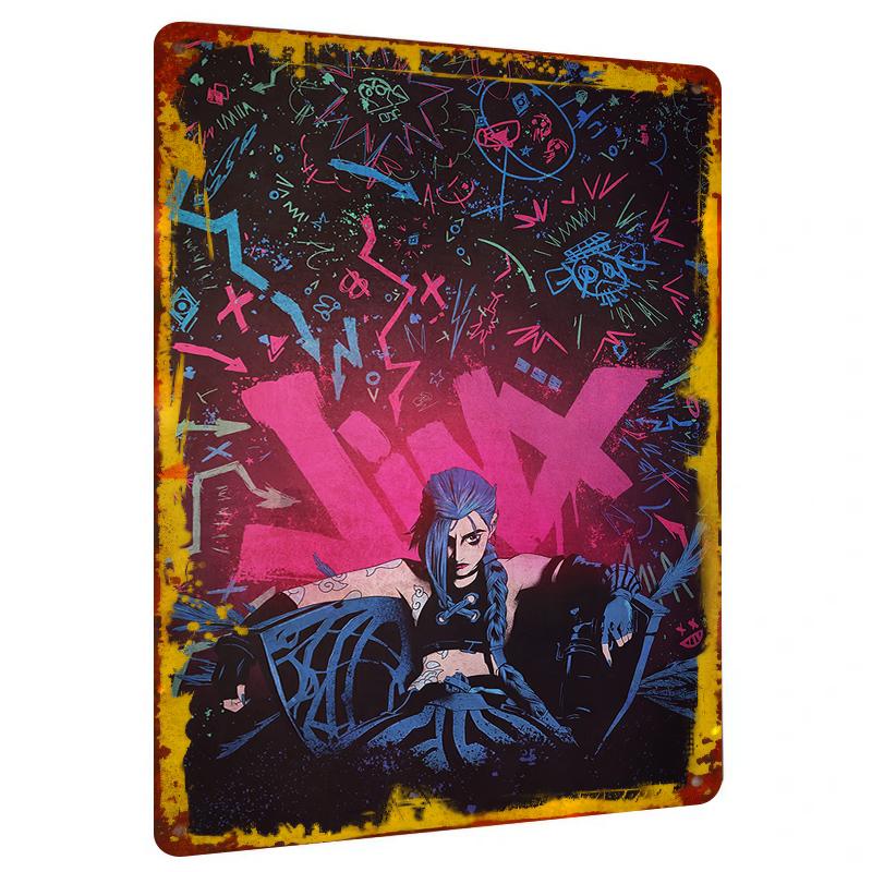 

Cyberpunk Anime Character Metal Tin Sign Modern Home Wall Decor Art Painting 20x30cm（7.8x11.8inch）