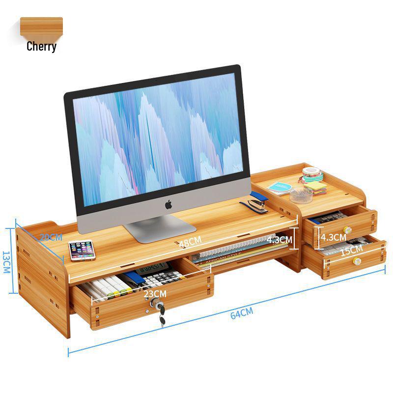 Stojak na monitor biurowy i podwyższenie do przechowywania