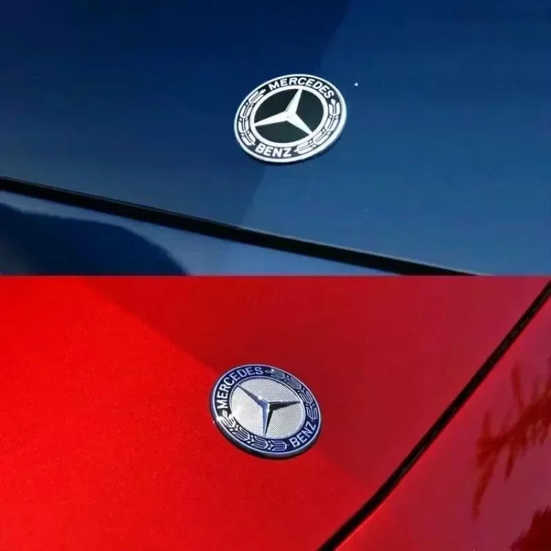 Car Metal 57mm Front Hood Badge Logo For Mercedes Benz AMG W203 W204 W205 W212 W213 GLC GLA GLB A0008171901 Sticker Accessories VH1
