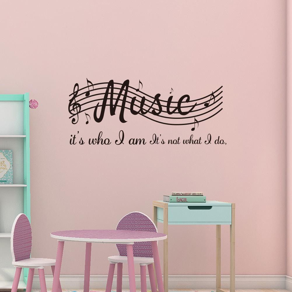 Pvc Music Notes Wall Stickers Quotes Sayings Words Wall Decals For Living Room Bedroom Sofa Tv Background Wall Decor