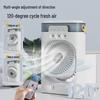 Compact USB Rechargeable Three-Speed Spray Fan with Humidifier for Desktop Use