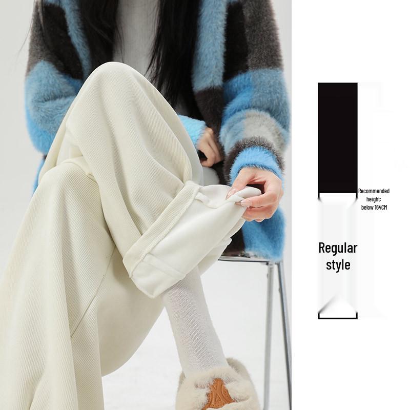 Maillard Women's Wide-Leg Velvet Corduroy Pants for Autumn/Winter 2025 - New Loose Slim Fit by Yamamoto