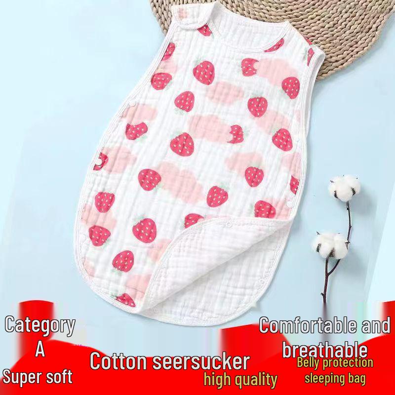 

Bestselling Summer Cotton 2-Piece Vest Anti-Kick Seersucker Quilt for 0-5 Years – Soft Breathable Sleeping Bag S 60 Code for 0-3 Years