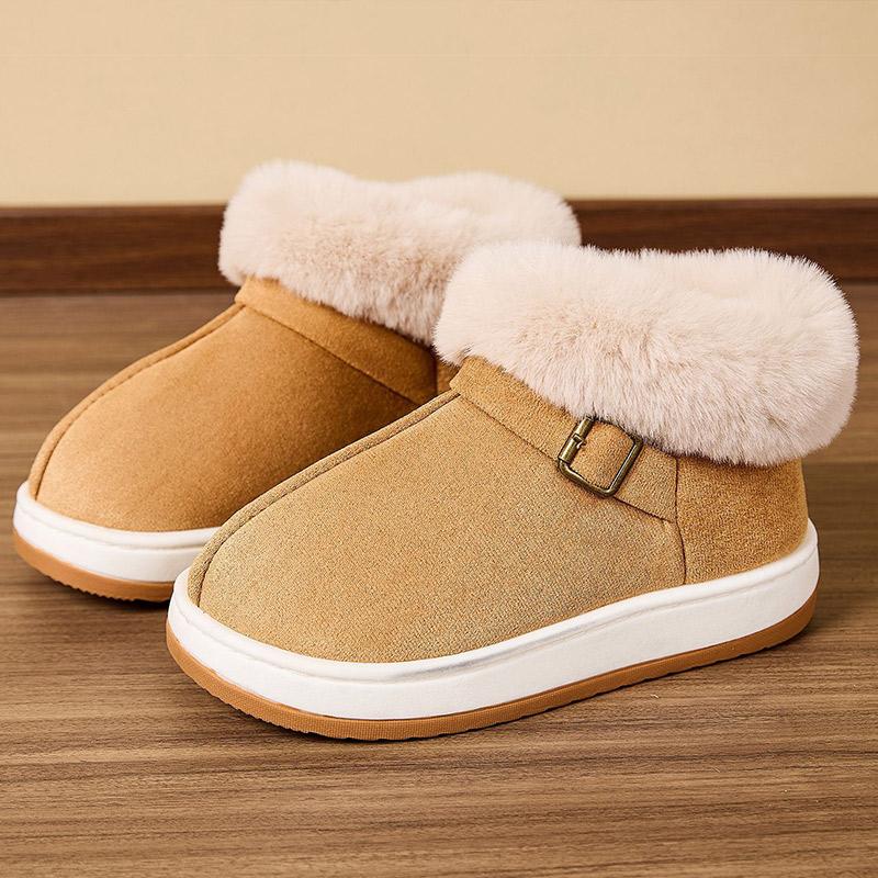 

Ботинки Женские Снежные Ботинки На Плоской Подошве Обувь Слипоны Женские Ботильоны на Платформе Большого Размера Модные Зимние Женские Ботинки Ботас Мухер 36 коричневый