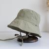 Wide Brim Bow Bucket Hat Solid Color Summer Sun Hat Simple Sunscreen Fisherman Hat  Camping