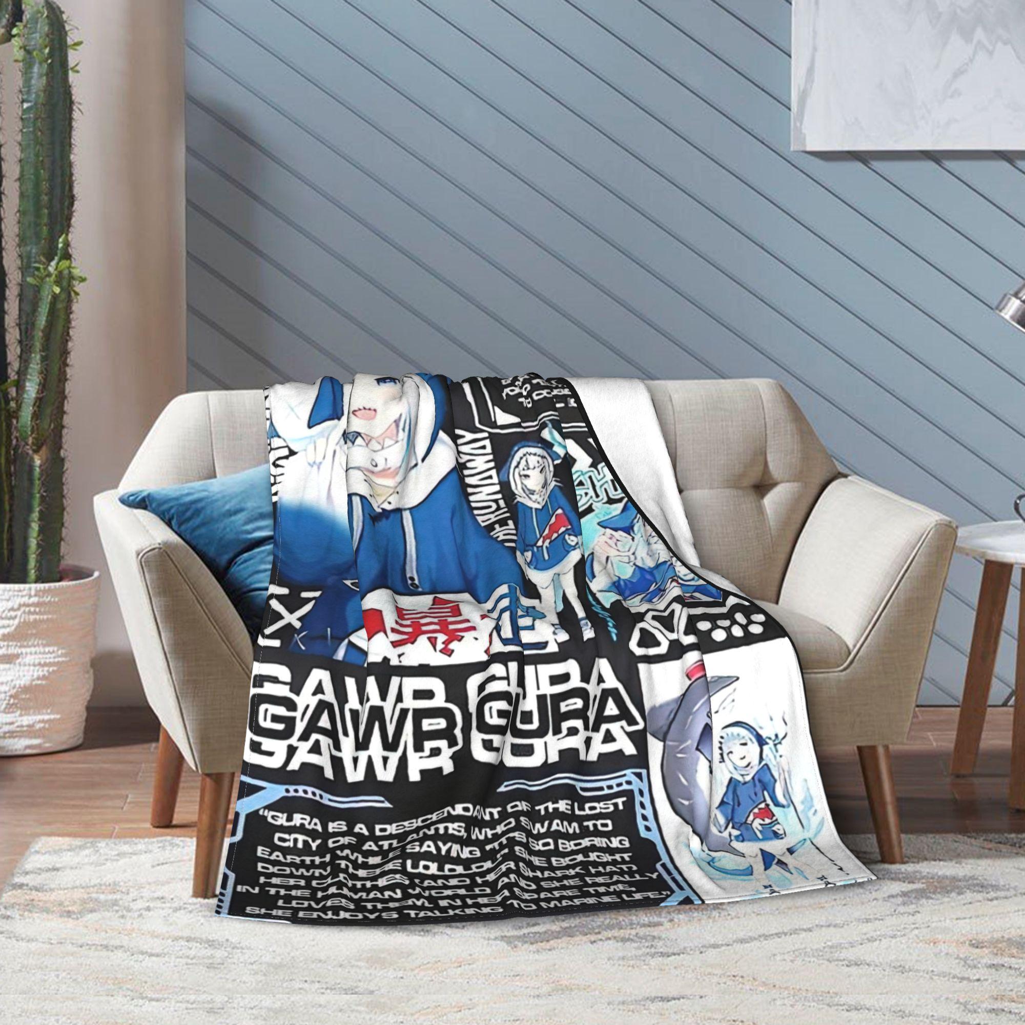 

Fuwamoco Advent Hololive Gift Blanket For Men Women Warm Cozy Fluffy Fuwawa Mococo Throw Blankets for Bed Multiple Sizes 150x200cm