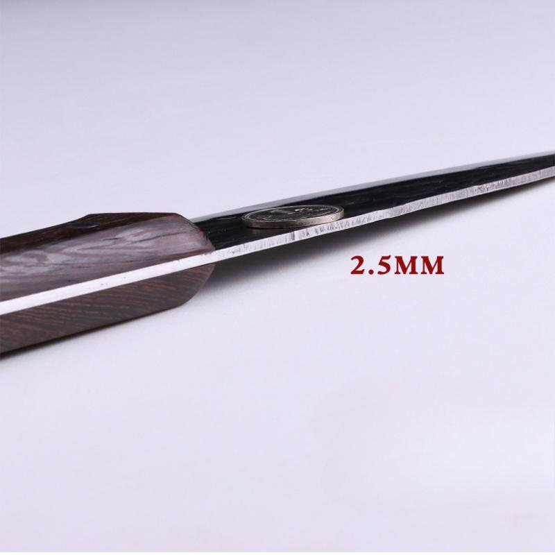 Kitchen Knives Forged Chef Cleaver Butcher Meat Fish Fruit Filleting Cutter Sushi Slicing Utility Knife with Wenge Handle