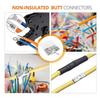 380PCS Non Insulated Butt Connectors Tinned Copper Uninsulated Wire Butt Splice Connectors for 26 to 6 AWG Wire Electrical Appliances