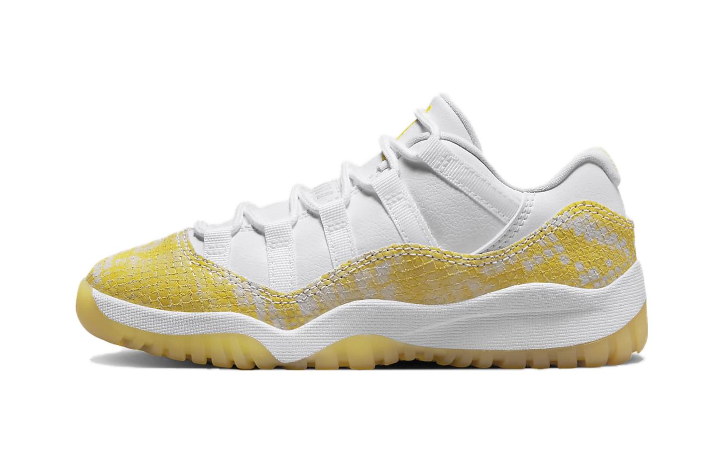 Jordan 11 Retro Low Yellow Snakeskin PS 580522-107 35