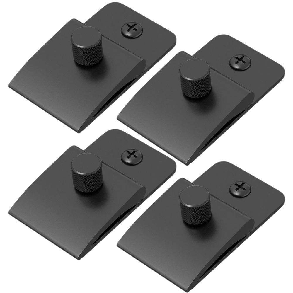 

4PCS Strong Hold Blanket Wall Clips Metal Screws Tapestry Display Hanging Carpet Clamps Home чёрный