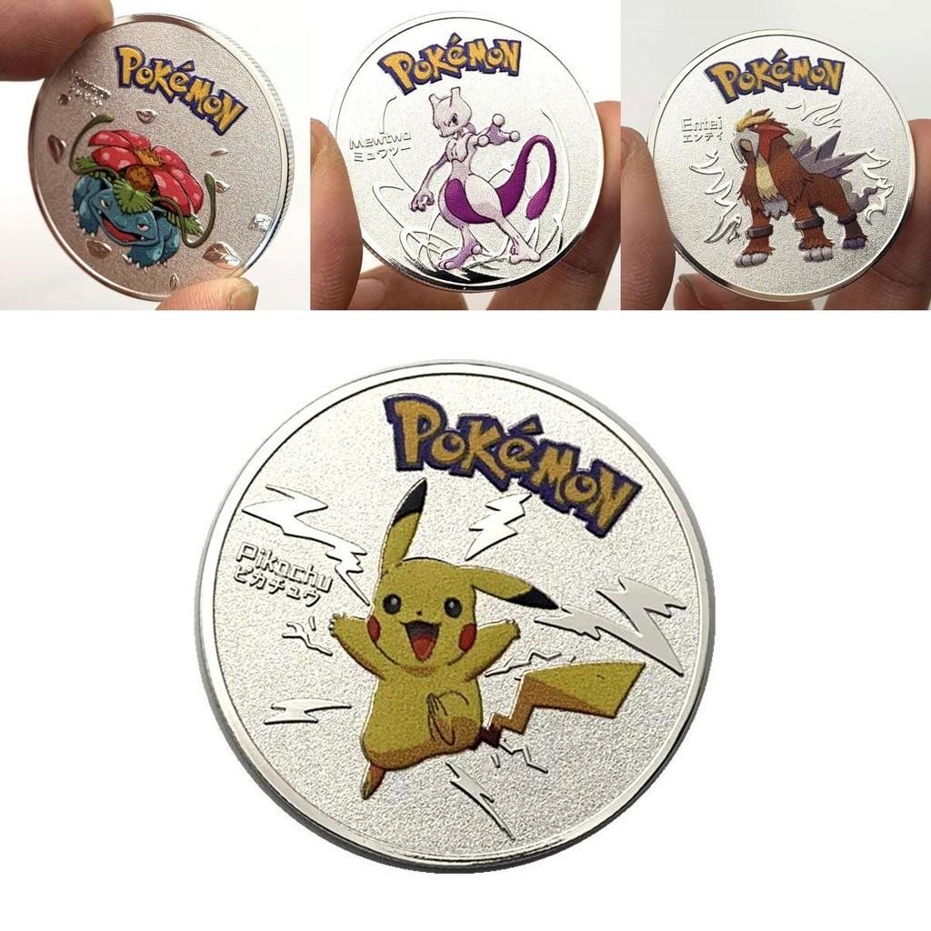 Krásná a vynikající kolekce mincí Pokémon s Pikachu, Gyaradosem, Enteiem, Mewtwoem a Celebi