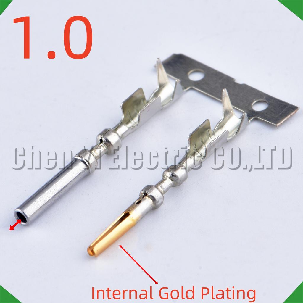 50 Pcs 1.0 mm Male or Female wire Crimp Pins For 3-1447221-3 Sheath Automotive Connectors Wire harness Plug