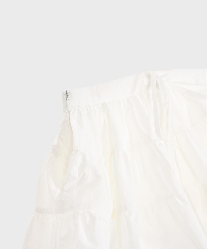 Alkialka Puffy Mini Skirt (Ivory)