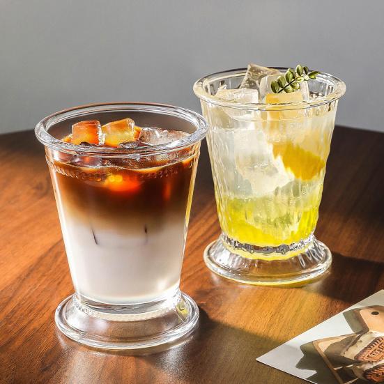 Hand-Rolled Rim Julep Glass with Thickened Wall 310ml Cocktail Cup for Mojito Whiskey Juice & Beer Classic Tumbler for Home Bar