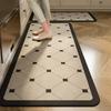 Minimalistická luxusní kuchyňská podložka z křemeliny odolná proti skvrnám, savá, snadná údržba, protiskluzová, rychleschnoucí rohožka ke dveřím