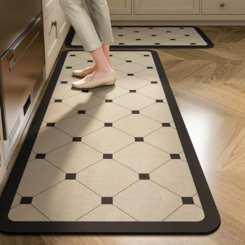 Minimalistická luxusní kuchyňská podložka z křemeliny odolná proti skvrnám, savá, snadná údržba, protiskluzová, rychleschnoucí rohožka ke dveřím