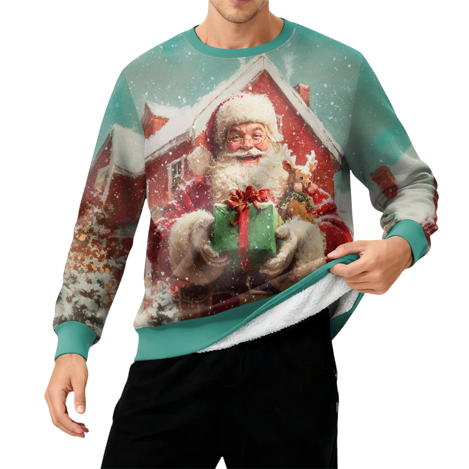 

Мужской свитшот с круглым вырезом, на флисовой подкладке, плотный, однотонный XXL