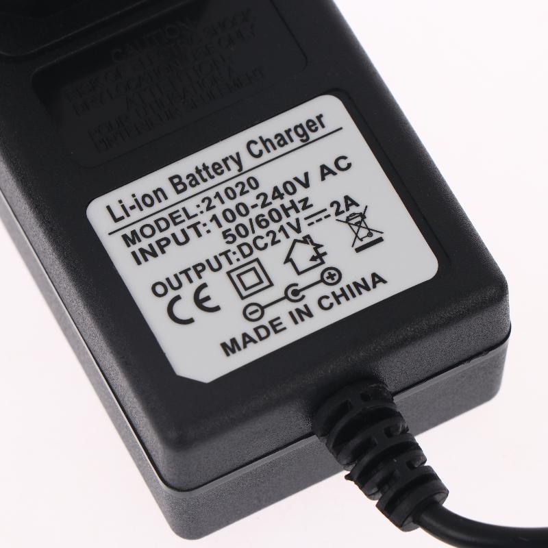 1Pcs 21V Lithium Battery Charger Smart Identification 1A 2A EU Plug Adapter for 18V Outdoor Power Tools