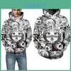 Ahegao Anime Gezicht Hoodie En Broek Creatieve 3D Geprinte Jogger Pak Voor Mannen En Vrouwen
