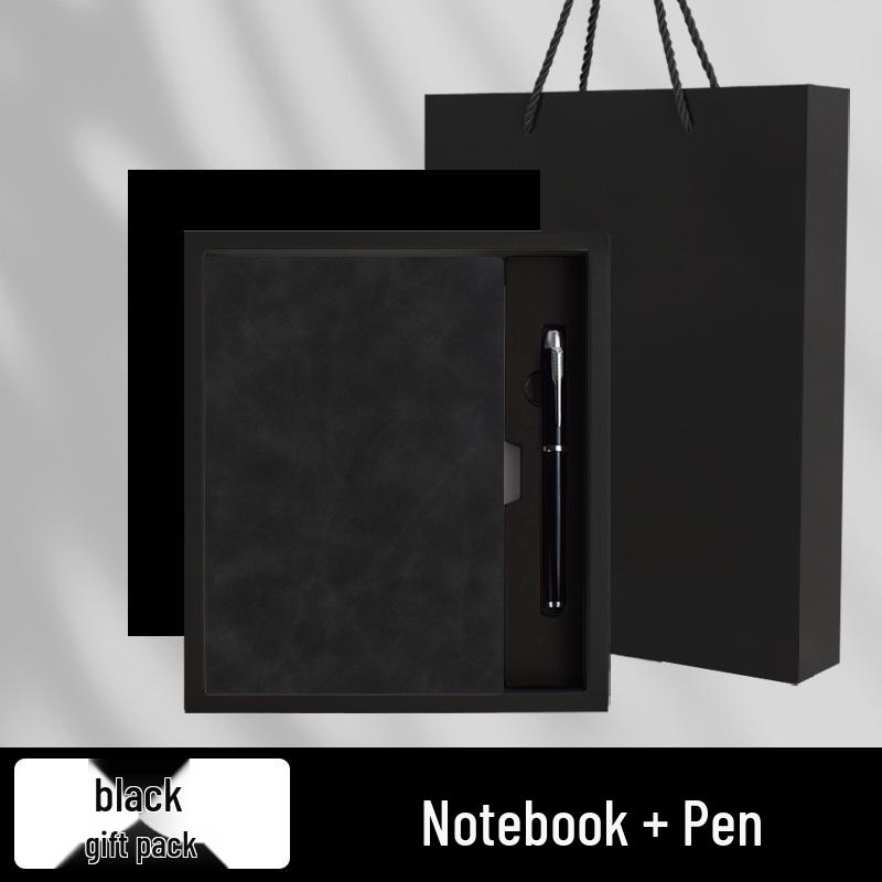 High-End Soft Leather Business Notebook with Magnetic Buckle and Custom Logo - Ideal Gift Set