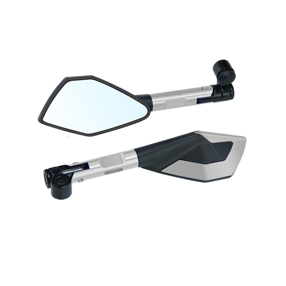 Kolip Motorcycle Rear View Mirrors, Aluminum Alloy Pentagonal Side Mirrors, Handlebar Mount Universal For Motobiker ATV
