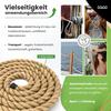 10m JUTESEIL 46mm Naturfasern Absperrseil Jute gedreht Hanf Tauziehen Handlauf