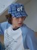 Olinkeompeulliteu A Logo Check Pillbox Cap (Blue Check)