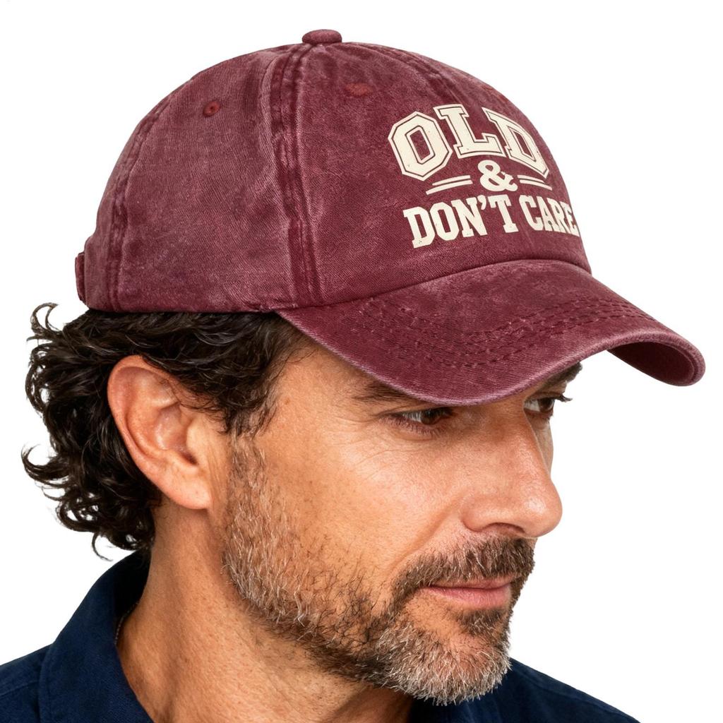 Vintage Baseball Caps Retro OLD Dont Care  Printing Hat Unisex Style Distressed Washed Headwear Outdoor All Seasons Travel Hats