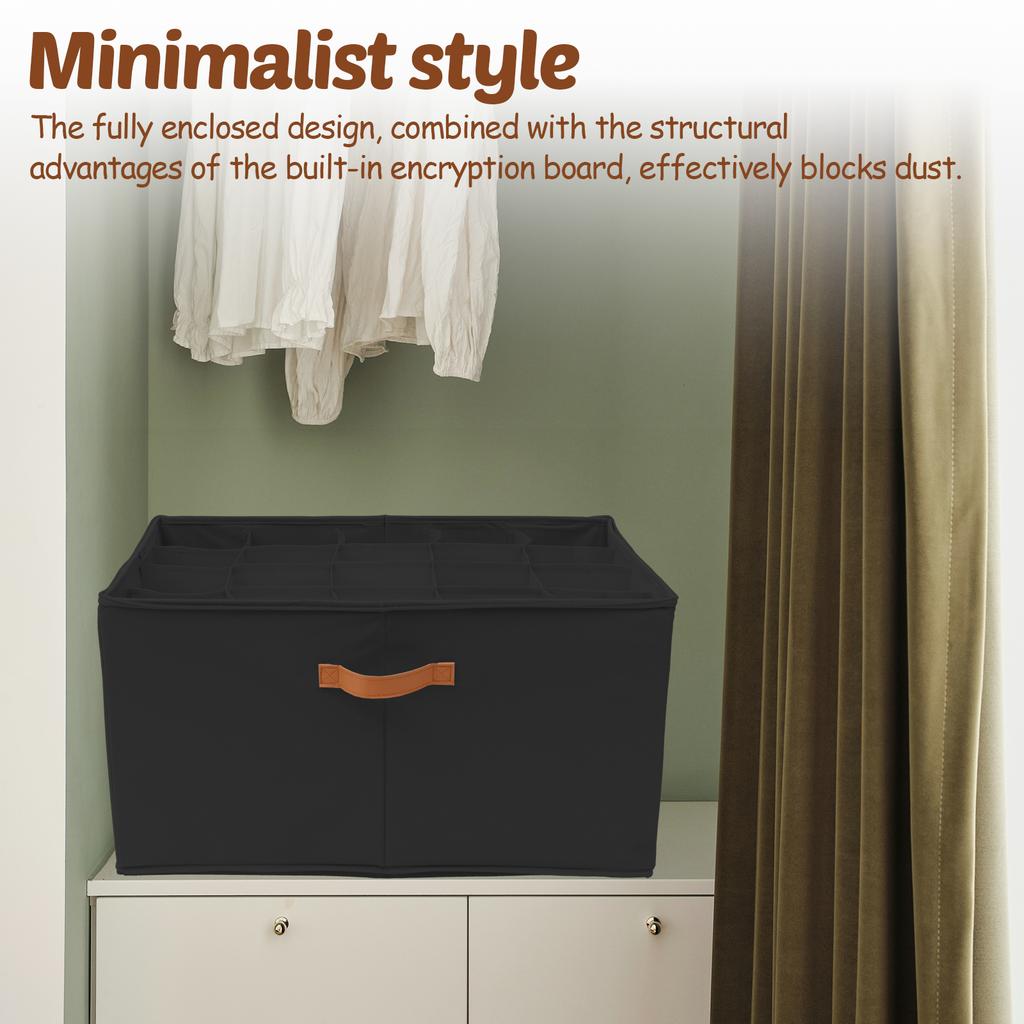 20 Fächer Schuhaufbewahrungsbox Vliesstoff Faltbarer Schuh-Organizer mit Klarsichthülle & Griffen Großes Fassungsvermögen Faltbare Schuhbox für Zuhause