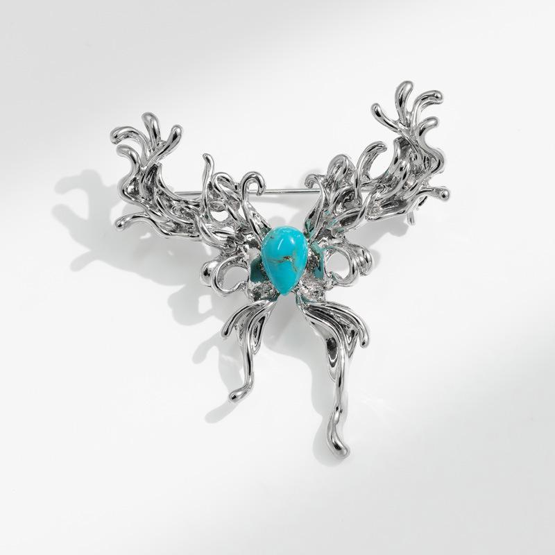 2024 Personalized Artistic Turquoise Butterfly Brooch Pin
