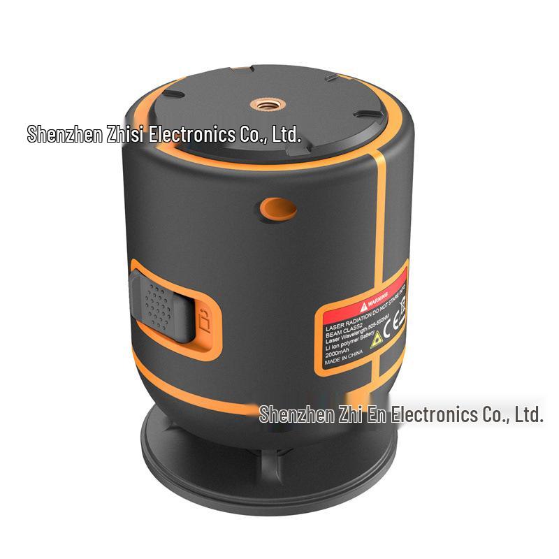 360° Green Laser Level with 4 Ground-Level Lines & High Precision Rechargeable Battery