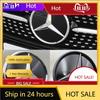 IVH2  New C200 E200  For Mercedes Benz 3D 185MM 205MM Front Grille Star Logo Emblem Badge Auto Accessories For C/B/E Cla