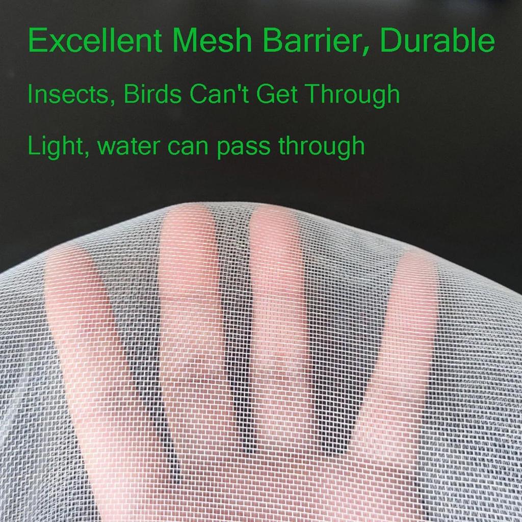 Bird Netting For Fruit Trees 2 Pieces Plant Mesh Cover With Drawstring And Zipper High-Density Plants Protector For Greenhouse