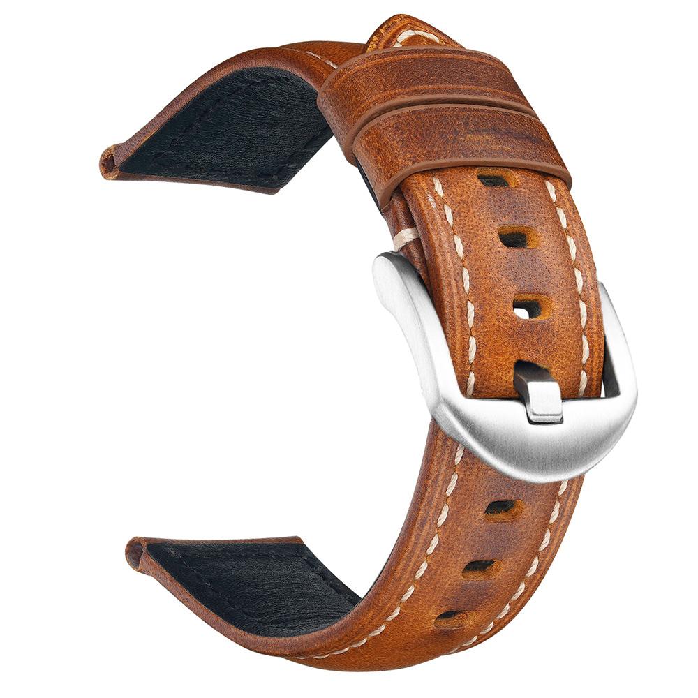 

Ремешок для часов 20 мм 22 мм с быстросъемным мягким ремешком, черной и серебристой пряжкой, женский и мужской браслет для часов, аксессуары 22mm