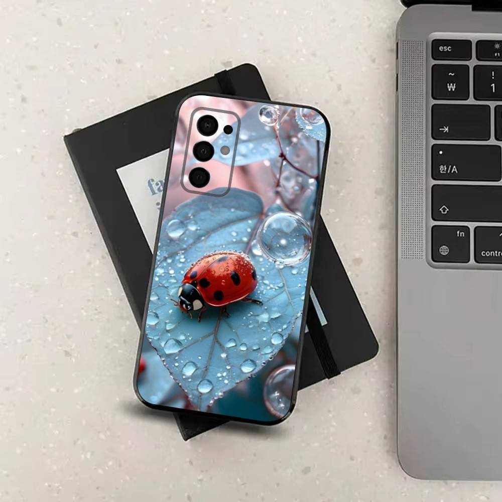 

Cute Insect Ladybug For Samsung Galaxy A73,31,8,9,52,J7,22,Note,72,41,71,53,32,Soft Black Silicone Cover Case SamsungA72