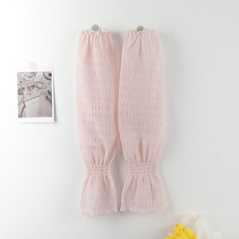 Summer Ice Silk Long Sleeves Anti-Sunburn Arm Cover Women Anti-UV Cycling Arm Sleeve Fingerless Outdoor Girl Loose Lace Sleeves