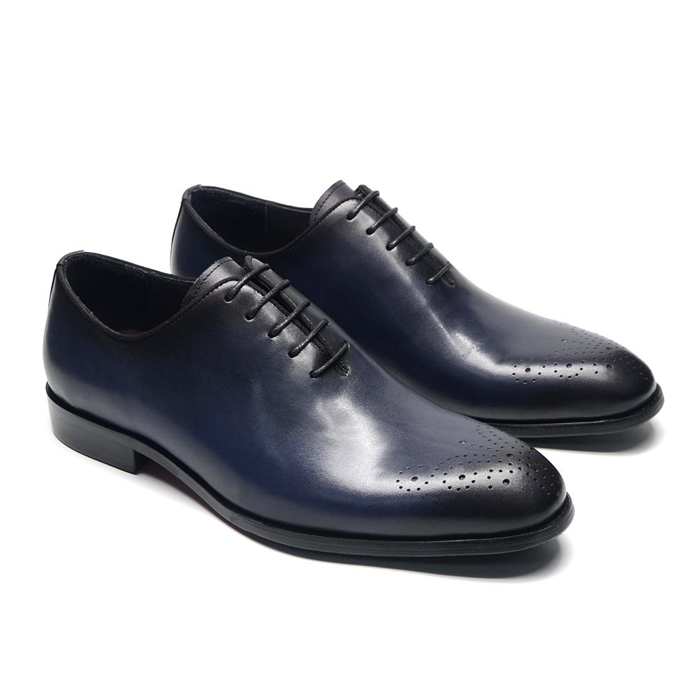 Pantofi Oxford de Lux Clasici pentru Bărbați, Croială Întreagă, Piele Naturală, Lucrați Manual, cu Șireturi, Pantofi Formale pentru Bărbați, Nuntă, Afaceri, Birou