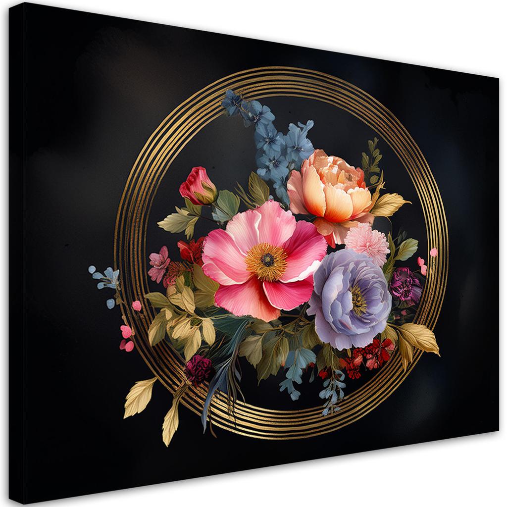 Canvas Print, Nature Foliage Flower Golden
